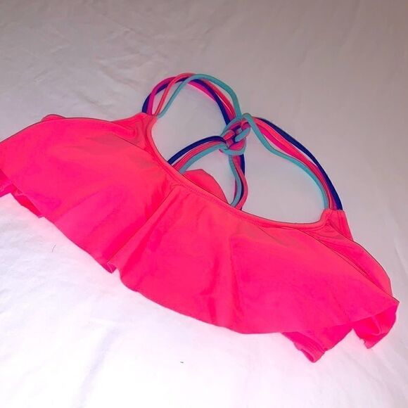 Cute bikini top racer back with ruffle - Picture 1 of 6